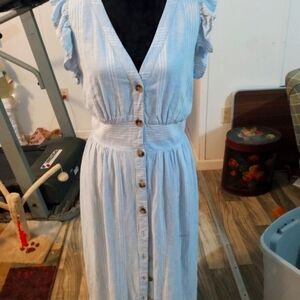 Time and Tru Blue Striped Dress